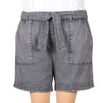 Cotton shorts, 'Summer Relaxation in Slate' - Drawstring Cotton Shorts in Slate from India
