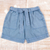 Cotton shorts, 'Summer Relaxation in Sky Blue' - Drawstring Cotton Shorts in Sky Blue from India thumbail