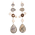 Multi-gemstone dangle earrings, 'Unity Sparkle' - 34.5-Carat Multi-Gemstone Dangle Earrings from India thumbail