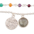 Multi-gemstone bracelet, 'Colorful Charm' - Multi-Gemstone Sterling Silver Bracelet from India (image 2c) thumbail
