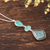 Labradorite and chalcedony pendant necklace, 'Aurora Combination' - Labradorite and Chalcedony Pendant Necklace from India (image 2c) thumbail