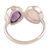 Amethyst and rose quartz cocktail ring, 'Delightful Fusion' - 7-Carat Amethyst and Rose Quartz Cocktail Ring from India (image 2d) thumbail