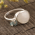 Rainbow moonstone and chalcedony cocktail ring, 'Misty Beads' - Rainbow Moonstone and Chalcedony Bead Cocktail Ring (image 2) thumbail