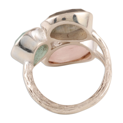 Multi-gemstone cocktail ring, 'Sparkling Blossom' - 16.5-Carat Multi-Gemstone Cocktail Ring from India