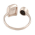 Rainbow moonstone and onyx wrap ring, 'Stylish Combo' - Rainbow Moonstone and Onyx Wrap Ring from India (image 2d) thumbail