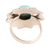 Sterling silver cocktail ring, 'Flower of the Sky' - Floral Reconstituted Turquoise Cocktail Ring from India (image 2d) thumbail