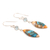 Blue topaz dangle earrings, 'Elegance of the Beach' - Blue Topaz and Composite Turquoise Dangle Earrings (image 2c) thumbail