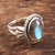 Labradorite cocktail ring, 'Aurora Charm' - Oval Labradorite Cocktail Ring from India