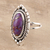 Composite turquoise cocktail ring, 'Regal Charm' - Oval Purple Composite Turquoise Cocktail Ring from India (image 2b) thumbail