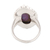 Composite turquoise cocktail ring, 'Regal Charm' - Oval Purple Composite Turquoise Cocktail Ring from India (image 2d) thumbail