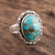 Composite turquoise cocktail ring, 'Delightful Sky' - Oval Composite Turquoise Cocktail Ring from India thumbail