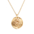 Gold plated sterling silver pendant necklace, 'French Glory' - French Medallion Gold Plated Silver Pendant Necklace (image 2a) thumbail