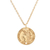 Collar colgante de plata de primera ley bañada en oro - Collar vintage de plata de primera ley bañada en oro con monedas francesas