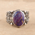 Men's composite turquoise ring, 'Masculine Royalty' - Men's Purple Composite Turquoise Ring from India