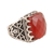 Men's onyx ring, 'Fiery Magnificence' - Men's 24-Carat Onyx Ring from India