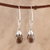 Smoky quartz dangle earrings, 'Glittering Drops' - 10-Carat Smoky Quartz Dangle Earrings from India thumbail