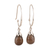 Smoky quartz dangle earrings, 'Glittering Drops' - 10-Carat Smoky Quartz Dangle Earrings from India (image 2a) thumbail