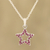 Ruby pendant necklace, 'Starry Glitter' - Faceted Ruby Star Pendant Necklace from India thumbail