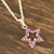Ruby pendant necklace, 'Starry Glitter' - Faceted Ruby Star Pendant Necklace from India (image 2b) thumbail