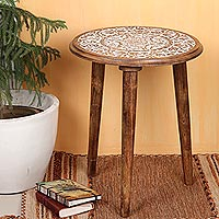 Wood accent table, Morning Magic