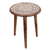 Wood accent table, 'Morning Magic' - Whitewashed Floral Wood Accent Table from India