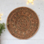 Wood relief panel, 'Radiant Disc' - Spiral Pattern Wood Relief Panel from India thumbail