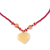 Anhänger-Halskette aus Quarz und Achatperlen, 'Glorious Heart'. - Herzförmige Anhänger-Halskette aus Quarz und Achatperlen
