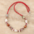 Lange Halskette mit Achatperlen - Freiform-Achatperlen-lange Halskette aus Indien