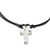 Agate pendant necklace, 'Faithful Flecks' - White and Green Agate Cross Necklace from India (image 2c) thumbail