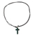 Agate pendant necklace, 'Cross of New Life' - Green Agate Cross Pendant Necklace Crafted in India (image 2a) thumbail