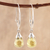 Quartz dangle earrings, 'Glittering Dew' - 10-Carat Lemon Quartz Dangle Earrings from India thumbail