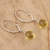 Quartz dangle earrings, 'Glittering Dew' - 10-Carat Lemon Quartz Dangle Earrings from India (image 2b) thumbail