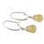 Quartz dangle earrings, 'Glittering Dew' - 10-Carat Lemon Quartz Dangle Earrings from India (image 2c) thumbail