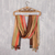 Viscose shawl, 'Multicolored Fusion' - Multicolored Striped Viscose Shawl from India