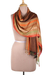Viscose shawl, 'Multicolored Fusion' - Multicolored Striped Viscose Shawl from India