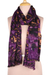 Viscose shawl, 'Blissful Fusion in Purple' - Purple and Caramel Viscose Shawl Crafted in India (image 2a) thumbail