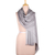 Viscose blend shawl, 'Gorgeous Grey' - Slate Grey Viscose Blend Shawl from India