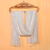 Viscose blend shawl, 'White Glory' - Handwoven Viscose Blend Shawl in White from India