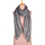Viscose blend shawl, 'Slate Glam' - Sequin-Embellished Viscose Blend Shawl in Slate from India