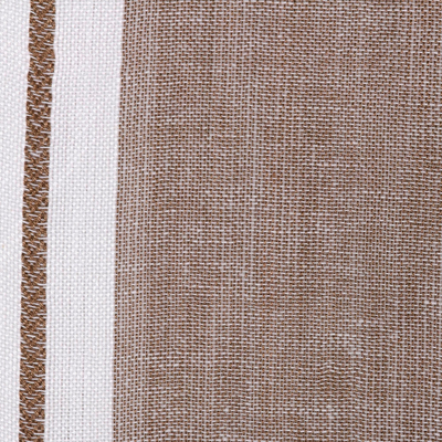 Viskose-Schal „Umber Saga“ – Umber-Viskose-Schal mit weißen Rändern aus Indien