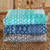 Tagesdecken-Set aus Baumwolle, „Kantha Charm in Indigo“ (3-teilig) - Kantha-Tagesdecke und Kissenbezüge aus blau-weißer Baumwolle (3-teilig)