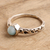 Larimar solitaire ring, 'Sky Globe' - Wave Pattern Larimar Solitaire Ring from India thumbail
