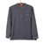 Men's cotton blend shirt, 'Casual Man in Slate' - Henley-Style Men's Cotton Blend Shirt in Slate from India (image 2a) thumbail