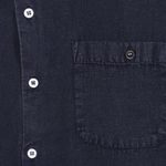 Men's cotton blend shirt, 'Casual Day in Navy' - Men's Short Sleeve Cotton Blend Shirt in Navy from India