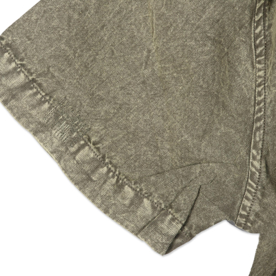 Herrenhemd aus Baumwollmischung - Kurzärmliges Herrenhemd aus Baumwollmischung in Umbra aus Indien