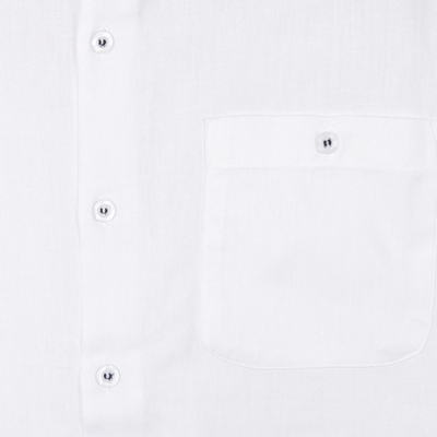 Herren-Kurzarmhemd aus Baumwollmischung in Weiß aus Indien