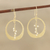 Pendientes colgantes de perlas cultivadas chapadas en oro - Pendientes colgantes de perlas cultivadas chapadas en oro de la India