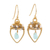 Gold plated multi-gemstone dangle earrings, 'Beautiful Nests' - Gold Plated Multi-Gemstone Beaded Dangle Earrings
