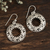 Sterling silver dangle earrings, 'Ring of Vines' - Vine Pattern Sterling Silver Dangle Earrings from India