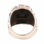 Men's sterling silver ring, 'King' - Men's Sterling Silver Lion Ring Crafted in India
